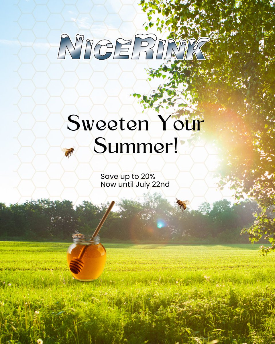 Sweet Deals &amp; Bee Goodness! 🐝 Our "Busy Bees &amp; Sweet Deals" sale is LIVE!

Get up to 20% OFF NiceRink backyard rinks (use code NICEHONEY for an extra 10% off!). Plus, 1% of sales support the @BeeHealthCollective to help our essential pollinators.

Build your #FrozenMemories &amp;