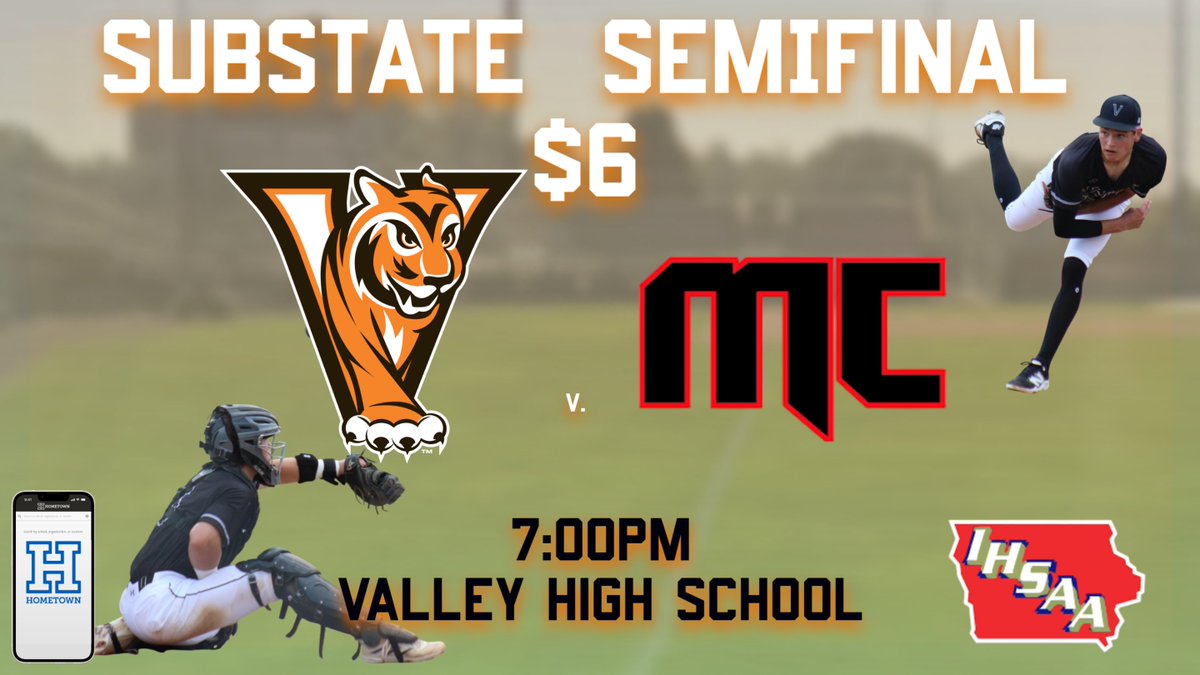 Valley High School Athletics and Activities (@vhstigers) on Twitter photo Substate SemiFinal Gameday for <a href="/WDMValleybball/">WDM Valley Baseball</a>
๐Valley HS
๐
July 14
๐ Mason City <a href="/P2Wbaseball_MC/">Riverhawk Baseball</a>
๐ข 7pm
๐๏ธ$6 available at: events.hometownticketing.com/boxoffice/iahsโฆ
and the Hometown ticketing app
No Cash; No Passes or Card Readers
For quickest entry, please purchase before arrival.
#rolltigers Substate SemiFinal Gameday for <a href="/WDMValleybball/">WDM Valley Baseball</a>
๐Valley HS
๐
July 14
๐ Mason City <a href="/P2Wbaseball_MC/">Riverhawk Baseball</a>
๐ข 7pm
๐๏ธ$6 available at: events.hometownticketing.com/boxoffice/iahsโฆ
and the Hometown ticketing app
No Cash; No Passes or Card Readers
For quickest entry, please purchase before arrival.
#rolltigers