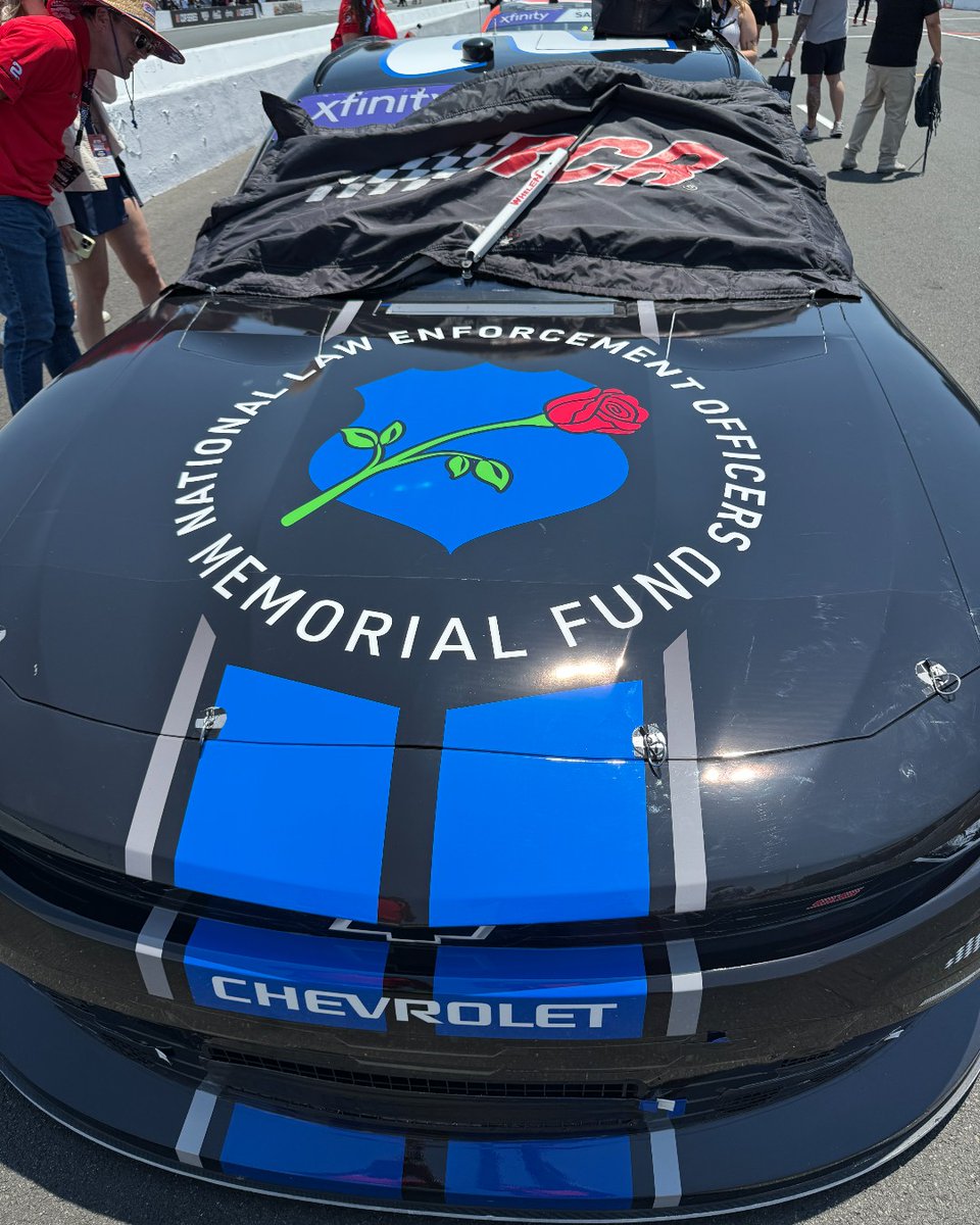 NLEOMF's tweet image. *Honoring Service and Sacrifice*
Jesse Love’s No. 2 Camaro at @RaceSonoma honored 345 fallen officers, featuring their names in a special @WhelenEng and @RCRracing paint scheme. Of those, 147 died in 2024, the rest in prior years. A powerful tribute on the track. #NeverForget