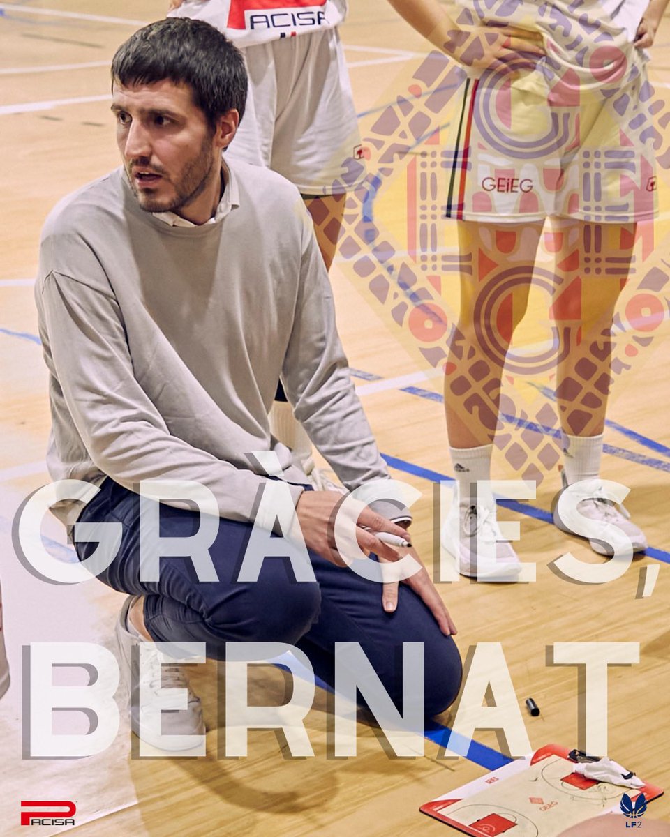 GEiEGBasquet's tweet photo. Bernat Vivolas tanca la seva segona etapa com a entrenador del @geieg1919 PACISA de #LF2. Tot i això, seguirà vinculat a l’equip amb tasques logístiques. 

👏🏻 Gràcies, @BernatVivolas! https://t.co/HGcMZZyczW