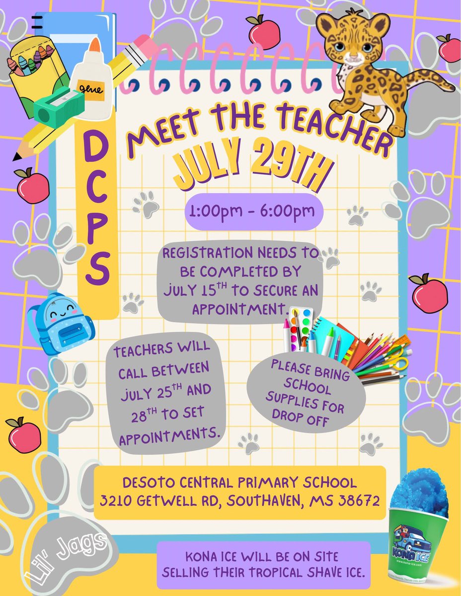 TweetDCS_DCPS's tweet image. Mark your calendars, Jags! We can’t wait to see you at Meet the Teacher! 🍎 #TeamDCS