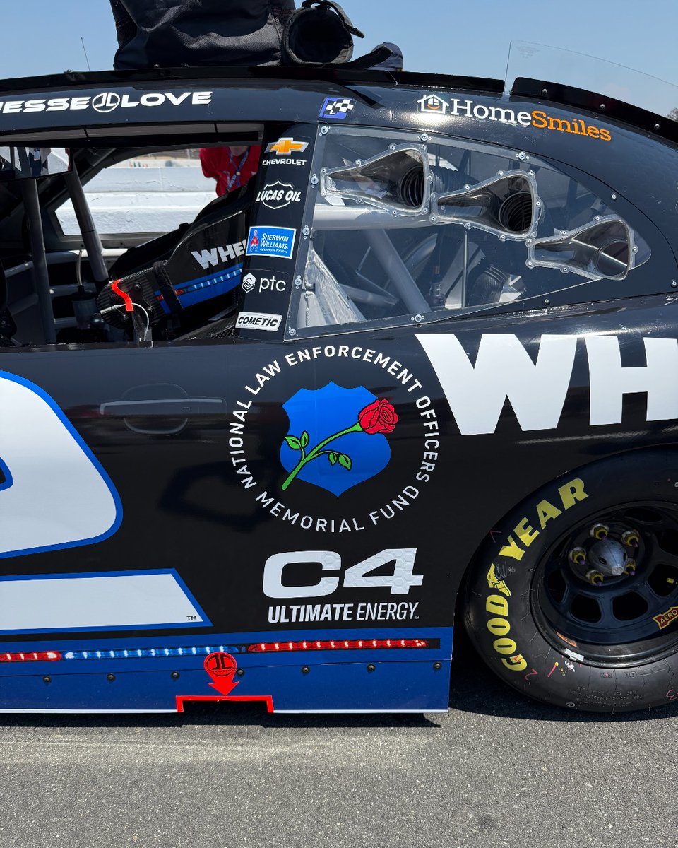 NLEOMF's tweet image. *Honoring Service and Sacrifice*
Jesse Love’s No. 2 Camaro at @RaceSonoma honored 345 fallen officers, featuring their names in a special @WhelenEng and @RCRracing paint scheme. Of those, 147 died in 2024, the rest in prior years. A powerful tribute on the track. #NeverForget