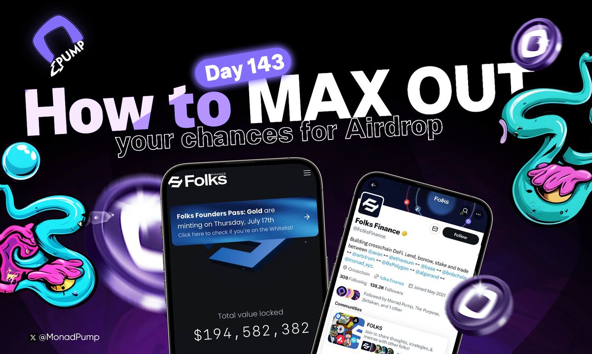 MonadPump's tweet image. 💥Testnet Day 143
Leverage cross-chain lending & borrowing with @FolksFinance 👇
Today we’re diving into
@FolksFinance - a multi-chain DeFi platform now live on the Monad testnet! 💰🔗
🧑💻 How to participate:
Go to: testnet.xapp.folks.finance
Connect your wallet and switch to…