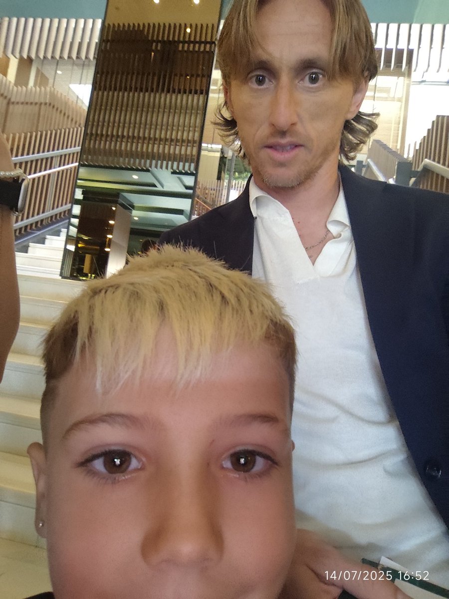 Mi hijo Lucas con Luka 🥰 a Milano