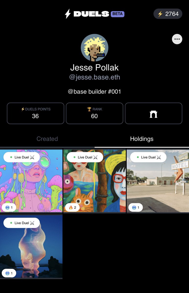 nazimahmed's tweet image. Welcome to @_duelsapp @jessepollak.
Built on @base, powered by @dopplerprotocol, found as mini app in @farcaster_xyz and @CoinbaseWallet (TBA).
🚀Big announcements coming this week -> 🪙… Stay tuned…