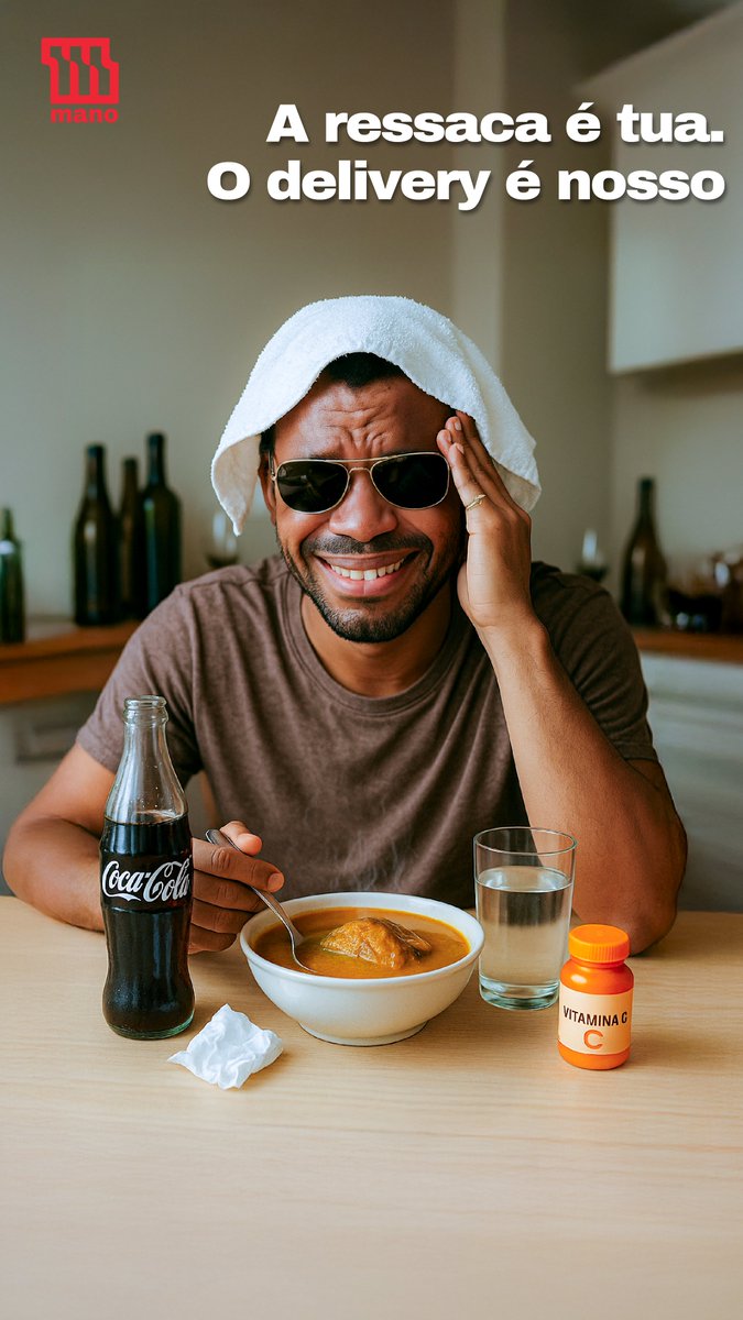 Tás de ressaca? Relaxa. Entregamos a comida e o paracetamol também.
