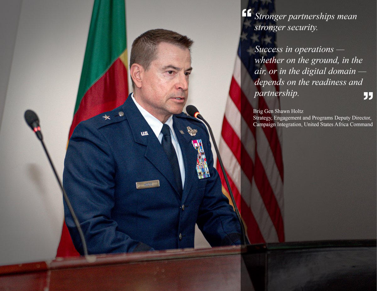 USAfricaCommand's tweet image. #AE2025 wraps with 28 nations, 80+ participants & a clear message: Stronger partnerships = stronger security. From cyber threats to misinformation, we face them best—together. AFRICOM remains committed to resilient, trusted digital cooperation. #CyberSecurity @USEmbassyBenin