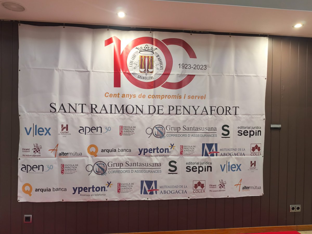 El nostre agraïment més sincer als patrocinadors que fan possible #IcavorStRaimon25. Moltes gràcies per la vostra confiança i suport!

☑️Apen, Yperton, Sepín, vLex, Colex, Mutualidad de la Abogacía i Alter Mútua