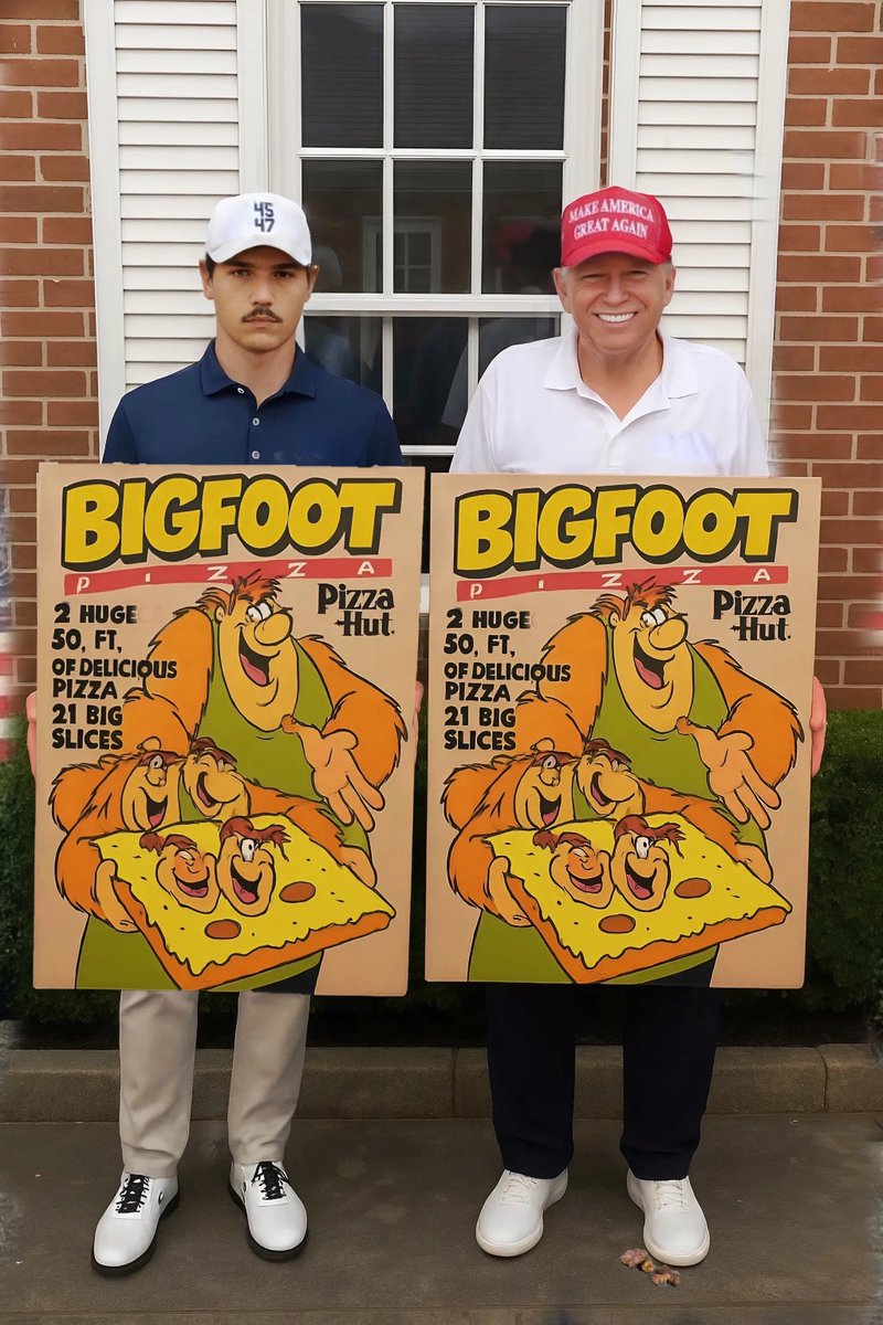 GaryPetersonUSA's tweet image. Today's distraction will be the one that works, as President Trump has worked hard with my son to officially bring back Pizza Hut's Bigfoot Pizza. #PromisesMadePromisesKept
