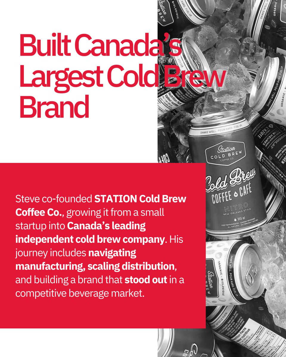YSpaceYU's tweet image. Built. Scaled. Exited. Now he’s giving it all back.
Join Steve Ballantyne — founder of Canada’s first cold brew co. & now Founder Power — for a live AMA on scaling food ventures.