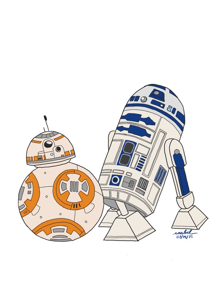 2 droids hanging out
#bb8 #r2d2 #starwars