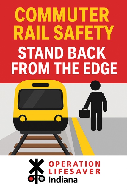 IndianaOpLife's tweet image. 🚉 Commuting today?
Remember: Stand back from the edge.
Trains can arrive faster and quieter than you expect. A few extra steps back can save your life.
✅ Stay alert
✅ Stay behind the yellow line
✅ Stay safe
#RailSafety