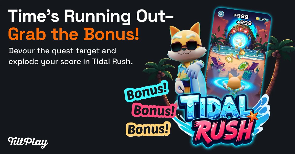 TiltPlay.gg (@tiltplaygg) on Twitter photo ๐ Boost Your Score in Tidal Rush!
As the clock winds down, keep your eyes peeled โ
๐ฏ A bonus quest will appear. Devour the target object for a powerful buff!
Stay sharp โ these quick bonuses can make all the difference.
๐ Use this tip in Tidal Rush now - Only on <a href="/soneium/">Soneium ๐ฟ</a>: ๐ Boost Your Score in Tidal Rush!
As the clock winds down, keep your eyes peeled โ
๐ฏ A bonus quest will appear. Devour the target object for a powerful buff!
Stay sharp โ these quick bonuses can make all the difference.
๐ Use this tip in Tidal Rush now - Only on <a href="/soneium/">Soneium ๐ฟ</a>: