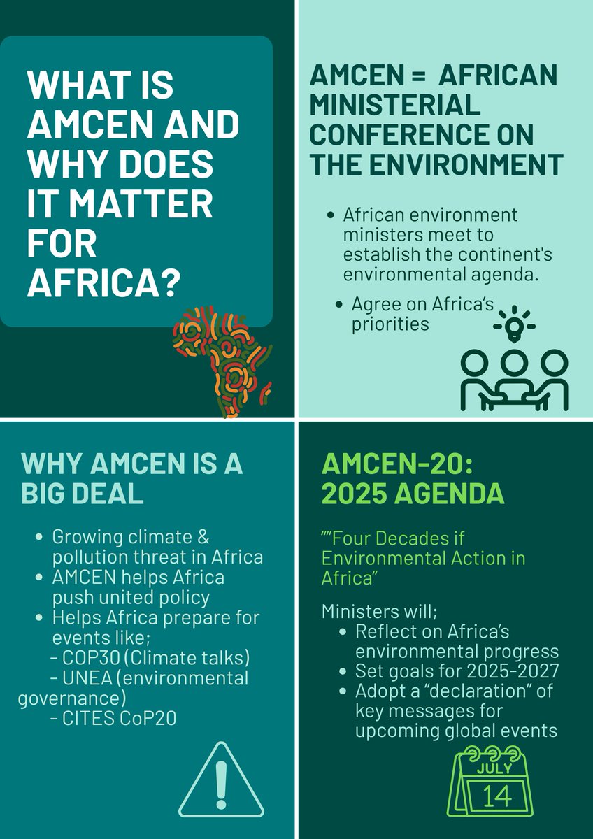 Happening now at the UN complex in Gigiri. #AMCEN20 meeting.

What is AMCEN?

AMCEN stands for the African Ministerial Conference on the Environment.
It’s a platform where African environment ministers come together to discuss environmental issues affecting the continent and