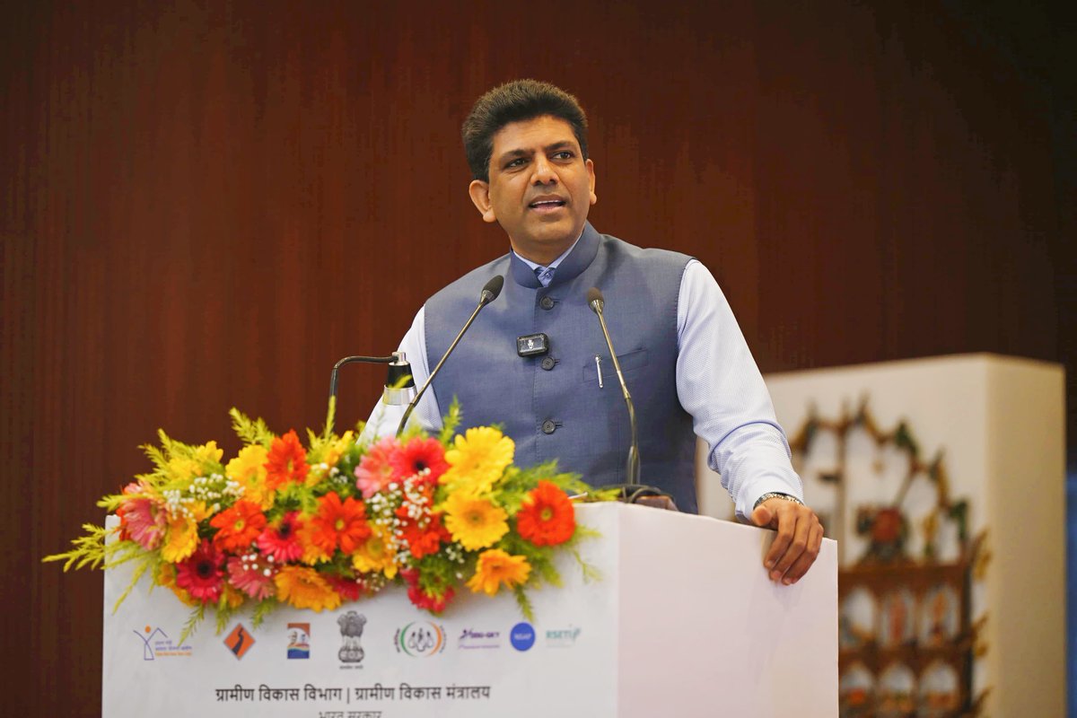 Union MoS for Rural Development Dr. Chandra Sekhar Pemmasani, co-chaired by MoS Kamlesh Paswan, addressed the FY 2025–26 PRC meeting at Sushma Swaraj Bhawan, focusing on performance-driven, community-led rural development under PM Modi and Shri Shivraj Singh Chouhan's leadership.