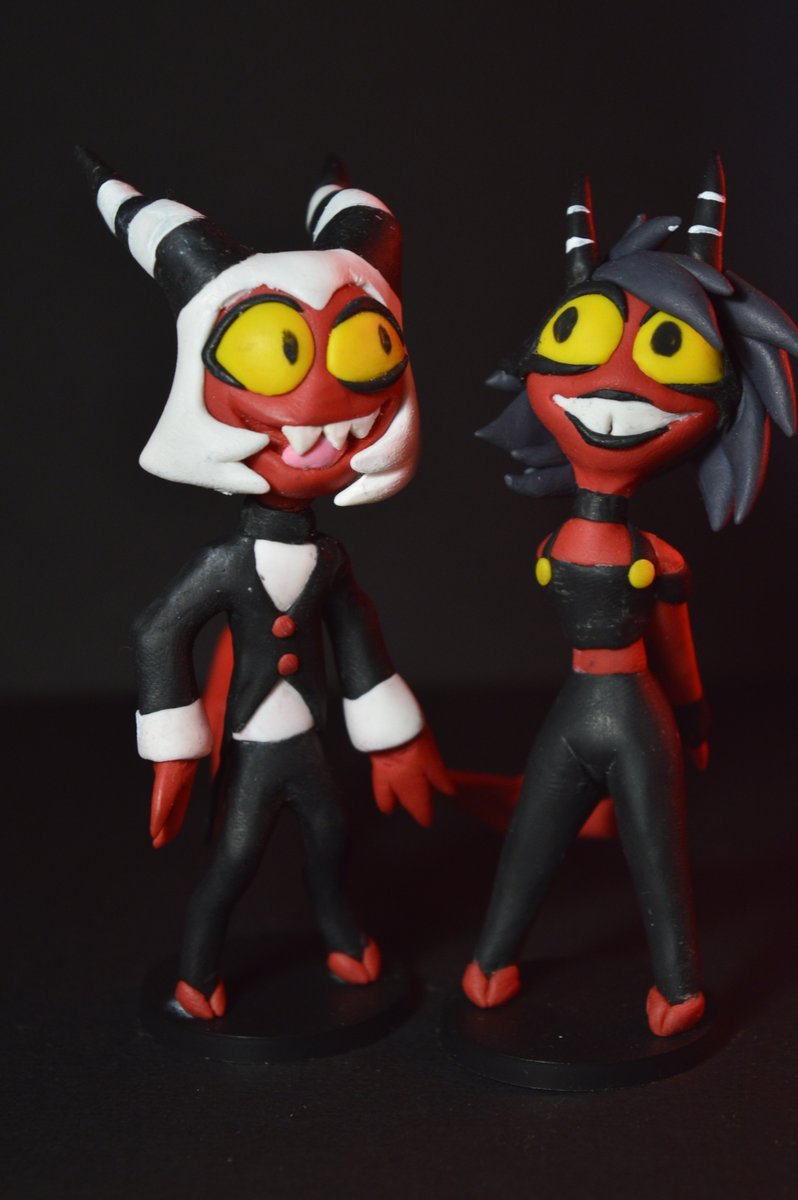 CrosslineAnima1's tweet photo. #helluvaboss #millie #moxxie #chibistyle #cernitclay #clayart #clayartist #fanart #imp https://t.co/h9rItD5gW6