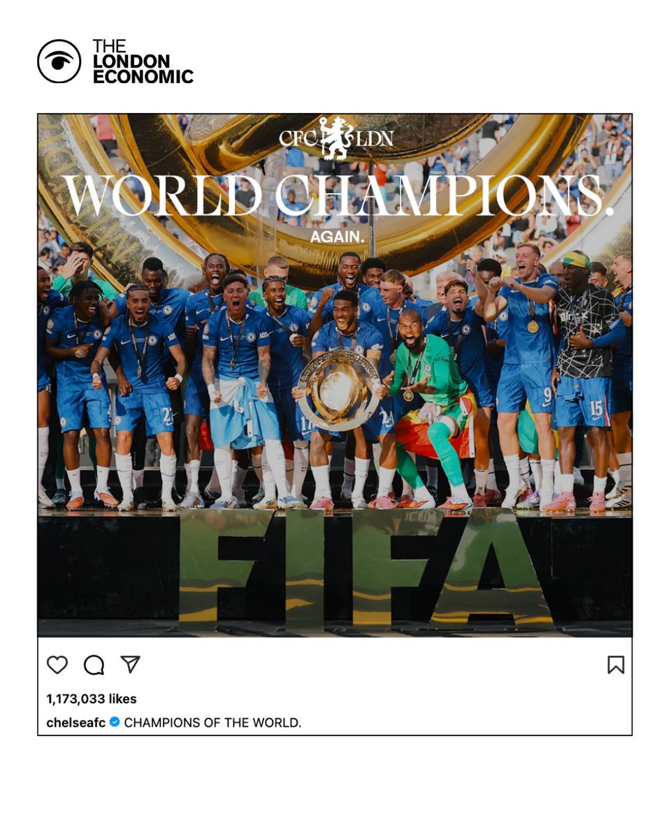 Donald Trump may have crashed Chelsea's trophy celebrations, but the club made sure he was well hidden in their  victory post on Instagram 😂