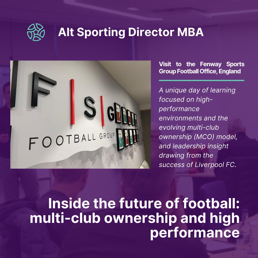 ASD_SportDir's tweet image. As part of our AltSD MBA, we visited the FSG Football Office. 

Dr Dan Parnell shared: &quot;FSG have assembled a prolifically successful team under Michael Edwards. Their MCO strategy is informed, evidence-based, and ambitious, everything we hope to expose our learners to.&quot;