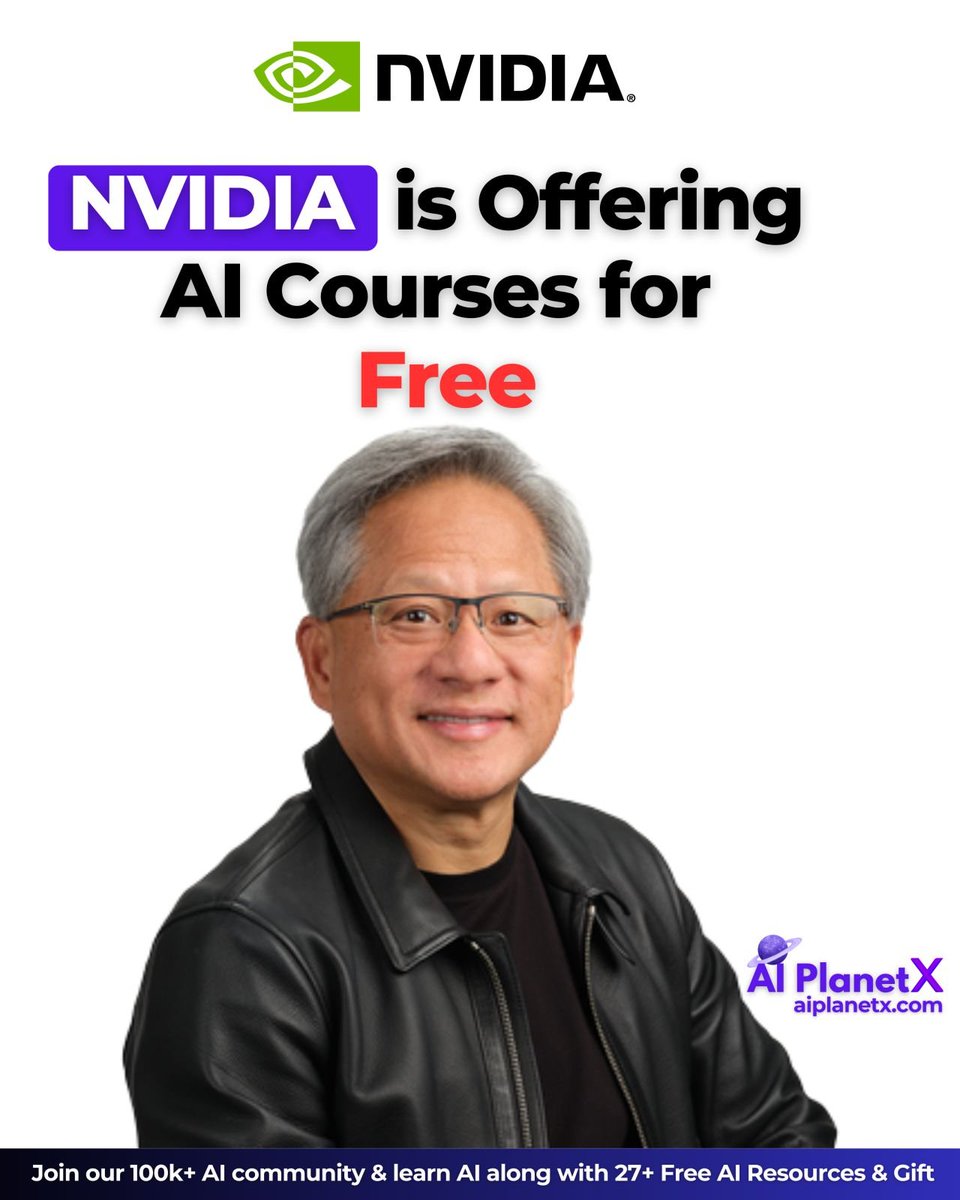 Nvidia just released free AI courses.

No payment needed.

Here are 9 courses you don't want to miss in 2025: