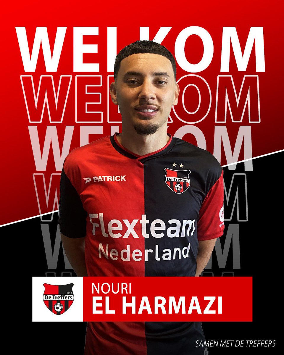 Welkom Nouri El Harmazi 

Nouri is een 23-jarige middenvelder en heeft een contract voor twee seizoenen getekend bij De Treffers 🔴⚫️. Lees hier meer: detreffers.nl/nouri-el-harma…