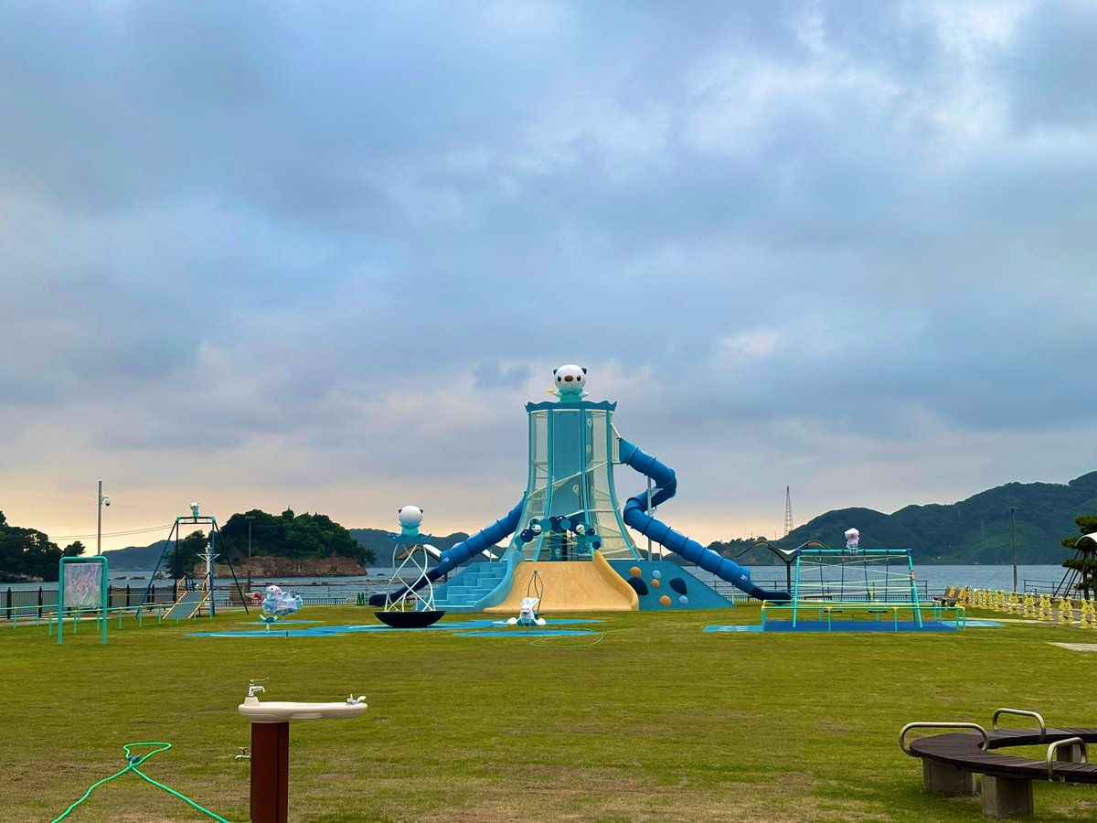 asong_forM's tweet image. 今日オープンのミジュマル公園inとば🫧
オープン前に行ったんだけど、ミジュマルのバス停とか自販機とか可愛いかった🤍
ポケモン大好き🫶