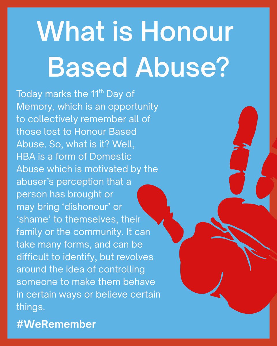 Rothacs38's tweet image. We stand in solidarity to honour the legacy of those affected by Honour Based Abuse. If you would like to learn more, or support Karma Nirvana's fight to end Honour Based Abuse, please visit karmanirvana.org.uk