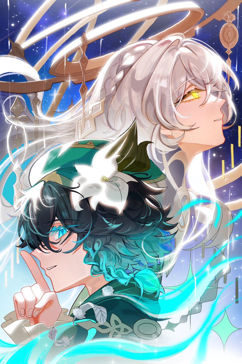 girls881520's tweet image. What’s the relationship between Venti and The Ruler of Time?
#Venti #GenshinImpact
