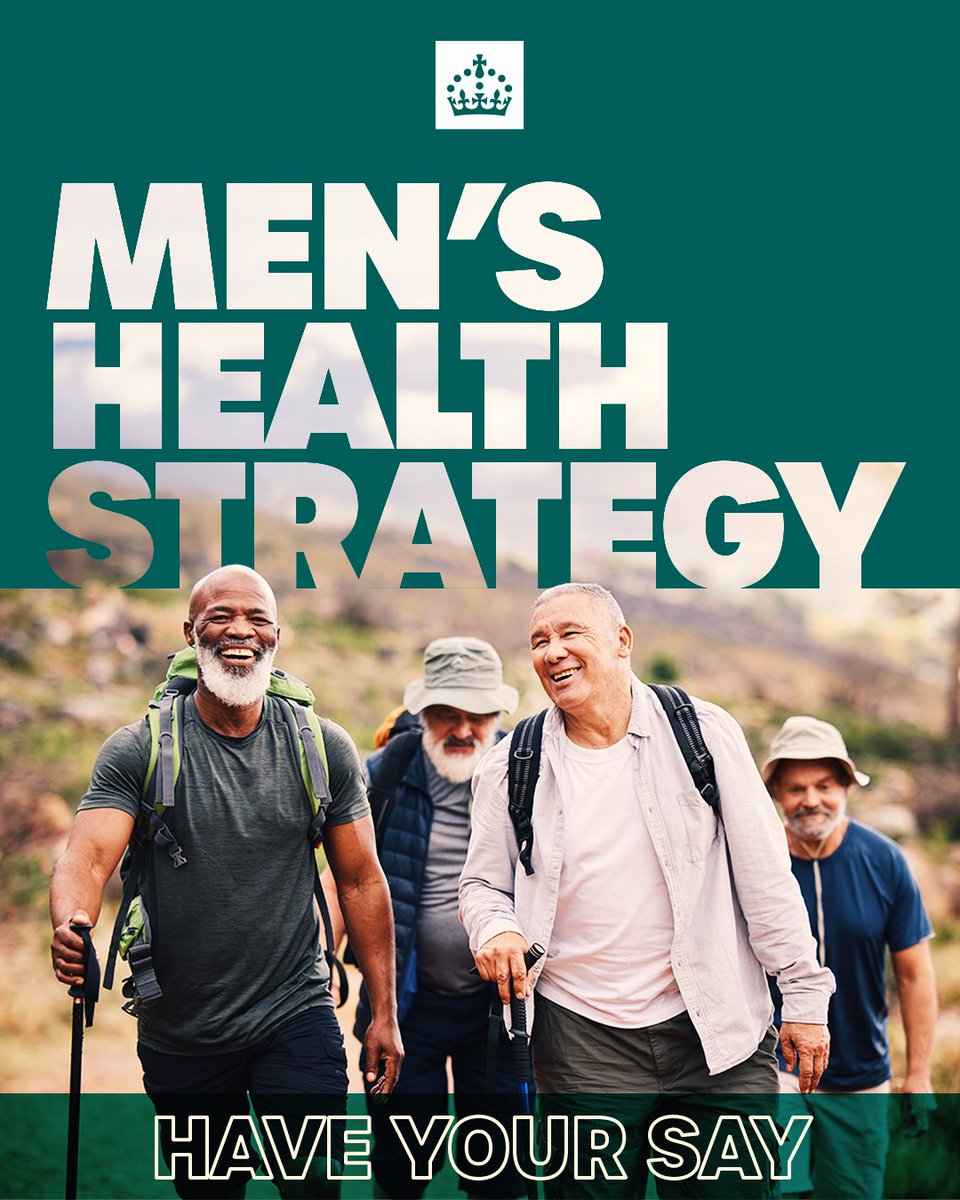 It's time to talk about men's health.

Men are more likely to get certain cancers, heart disease and type 2 diabetes. 
You can help tackle these issues. Share your experiences to help build England’s first ever men's health strategy. 

Take the survey 👇
eu1.hubs.ly/H0lK7_B0