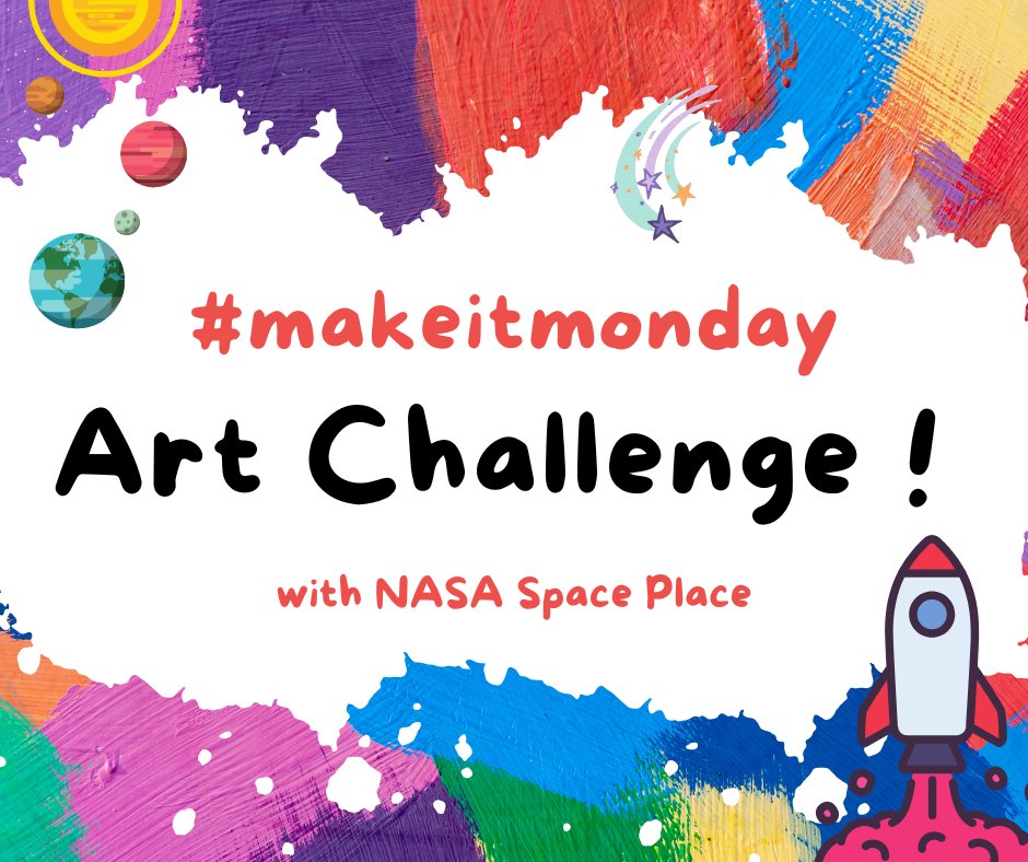"In this new activity, we'd like to challenge young explorers to think about and draw a space-related situation each month. And after the month is over, we'll select a few imaginative drawings to be featured on the NASA Space Place website!"
spaceplace.nasa.gov/art-challenge/…