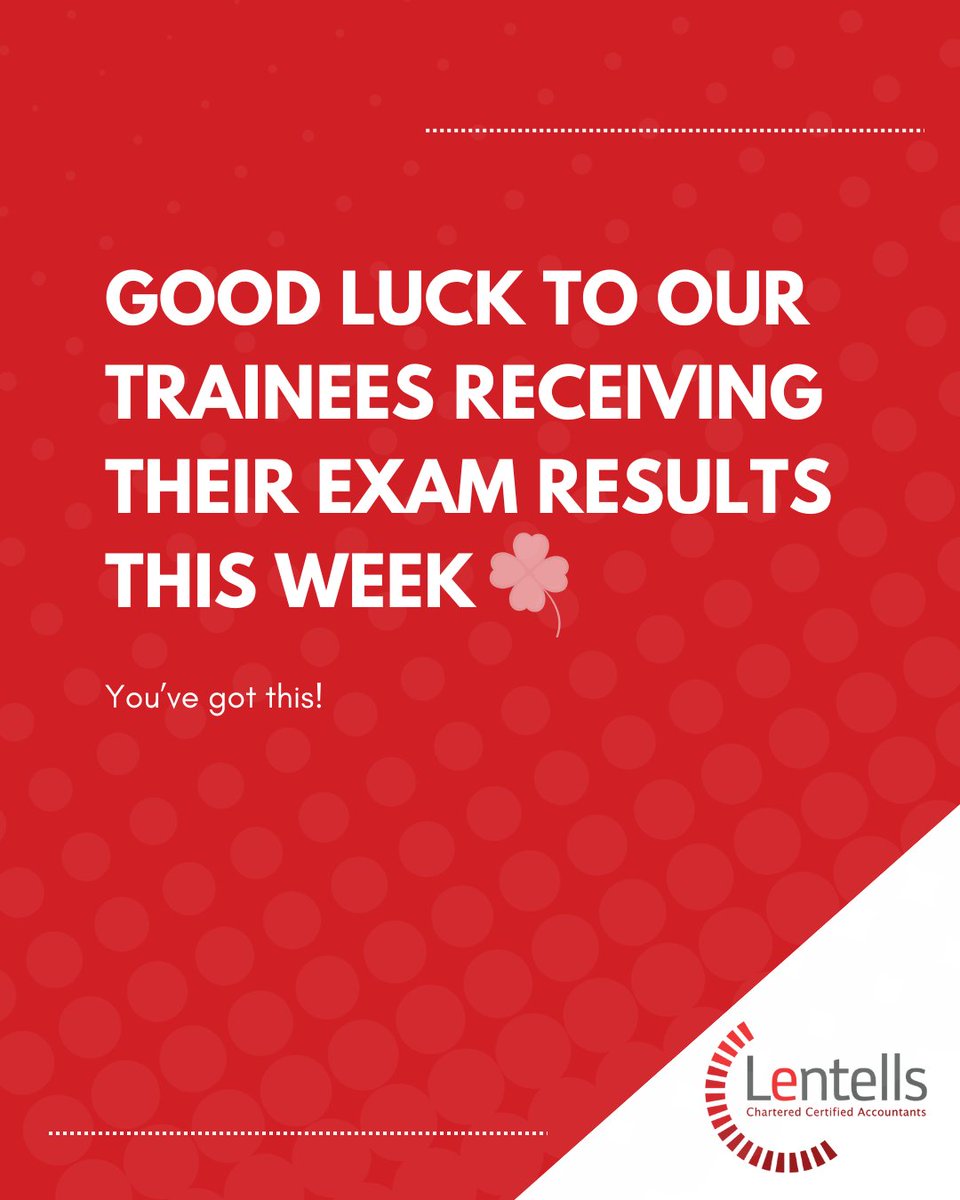 Best of luck to all our trainees receiving recent exam results this week! 🤞🌟

#ACCA #ACCAResults #AAT