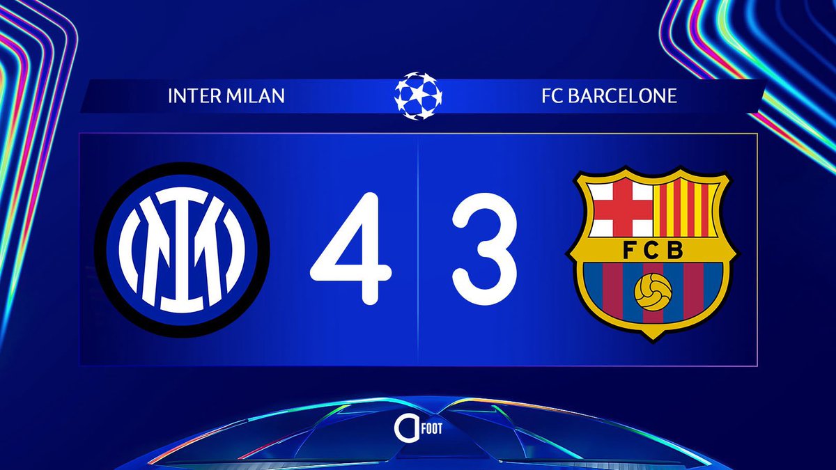 ⚽️ BUUUUUUUUUUUTT DE FRATTESI !!!! C'EST FOUUUUUUUUU !!! 🖤💙

INTER 🇮🇹  4-3  🇪🇸 BARCELONE
𝗖𝗨𝗠𝗨𝗟𝗘́ : 𝟳-𝟲