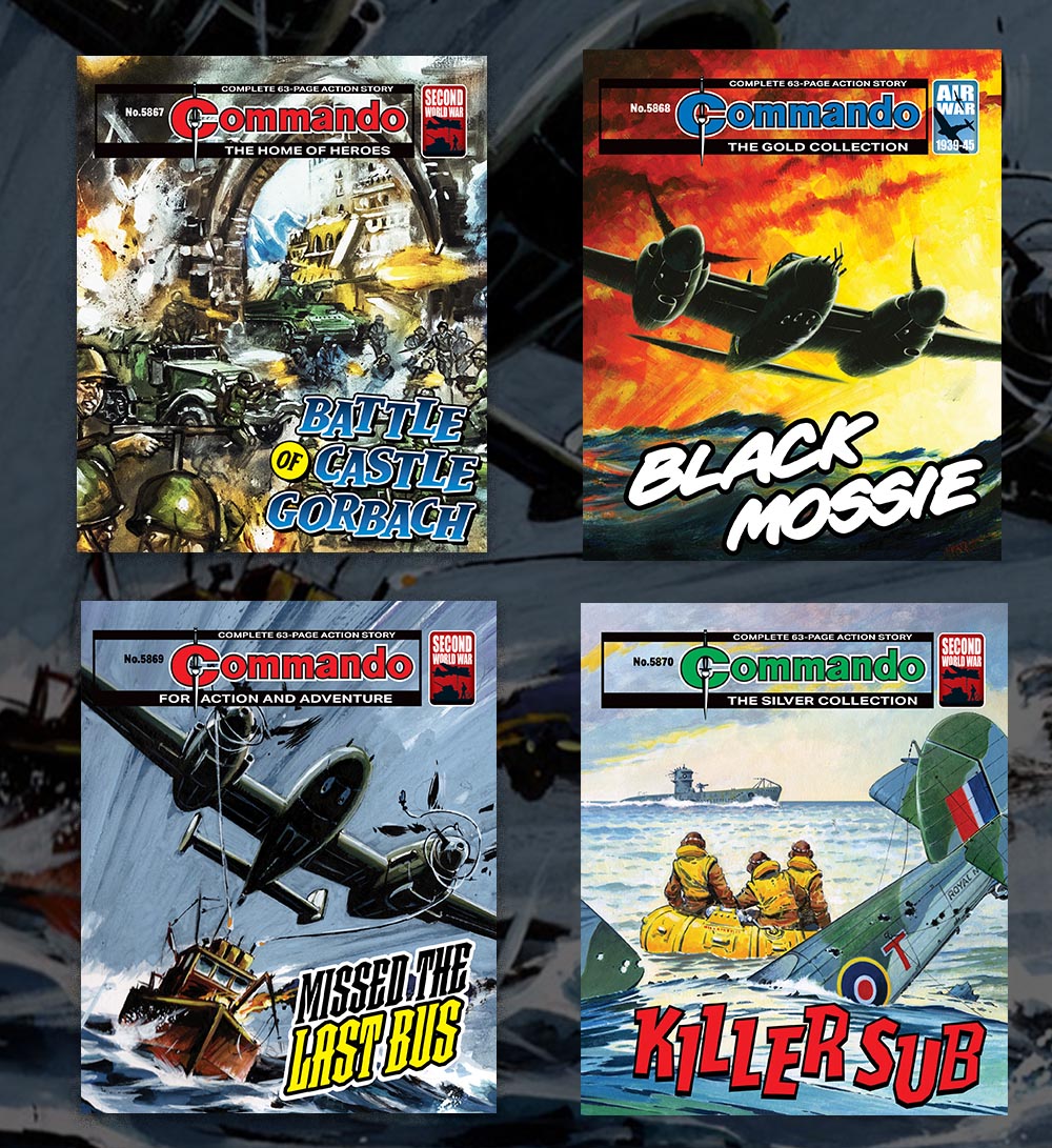 CommandoComic's tweet image. Commandos 5867-5870 are on sale today! Get your copies from eu1.hubs.ly/H0krwG_0 - QM