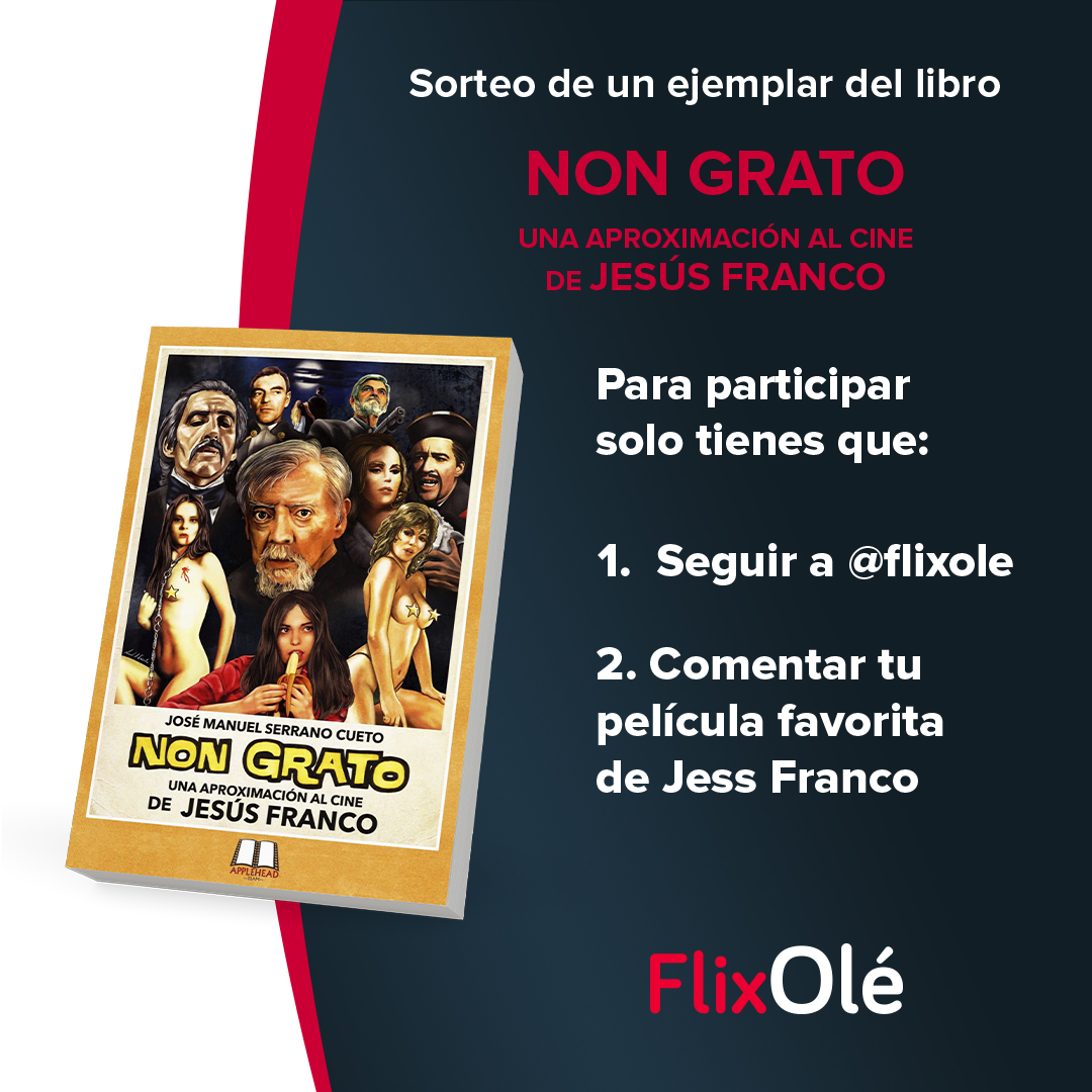 FlixOle's tweet image. ☘️ ¡Tenemos nuevo sorteo!

Dentro de nuestro especial dedicado a Jess Franco sorteamos un ejemplar de &quot;Non grato: una aproximación al cine de Jesús Franco&quot; 📖

👉 Para participar sólo tenéis que seguirnos y comentar por vuestra película favorita de Jess Franco.

⏳ Hasta el 27/07