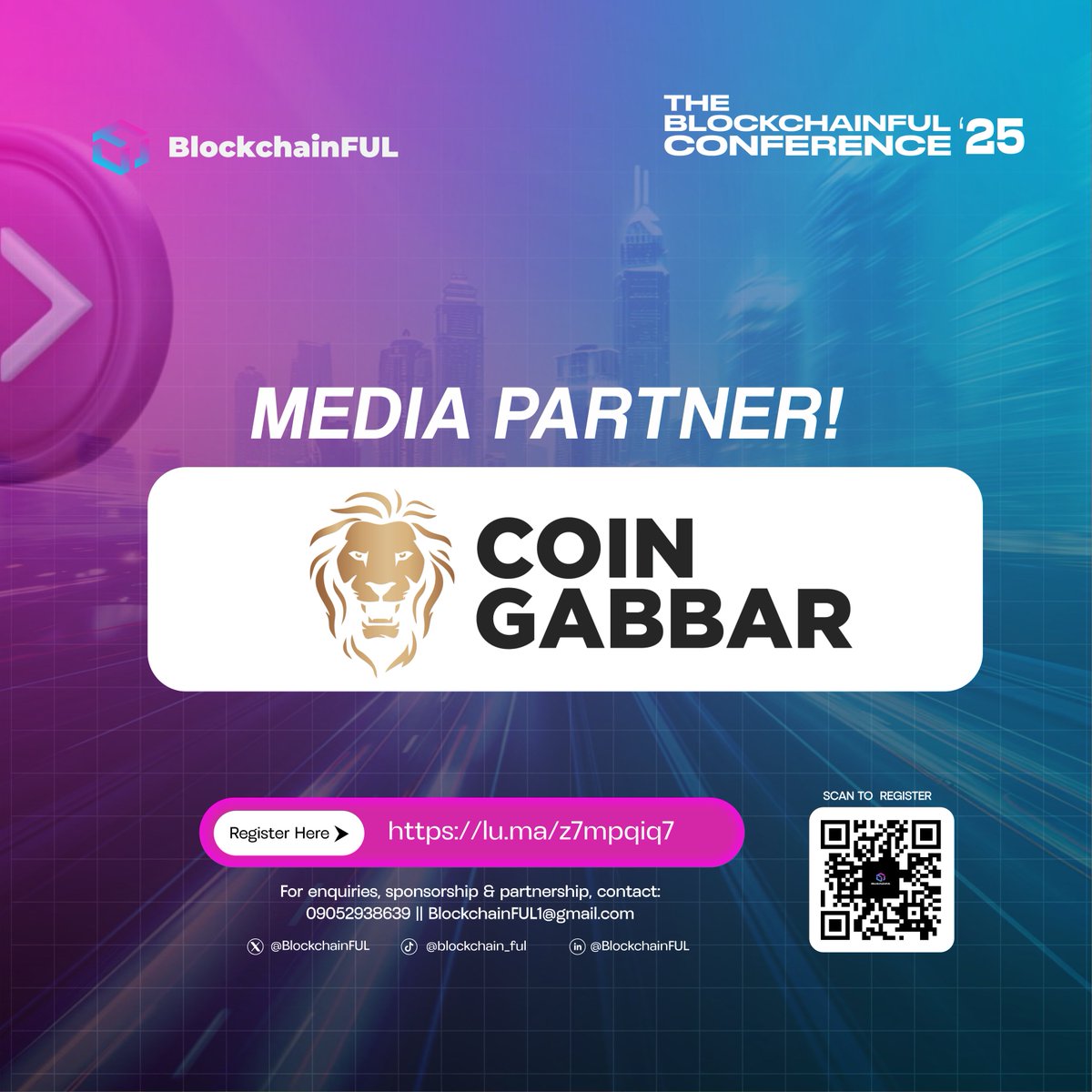 BlockchainFul's tweet image. We&apos;re excited to announce @coin_gabbar_ as one of our official media partners for BlockchainFUL Conference 2.0.🚀

See you at the Conference!🌐