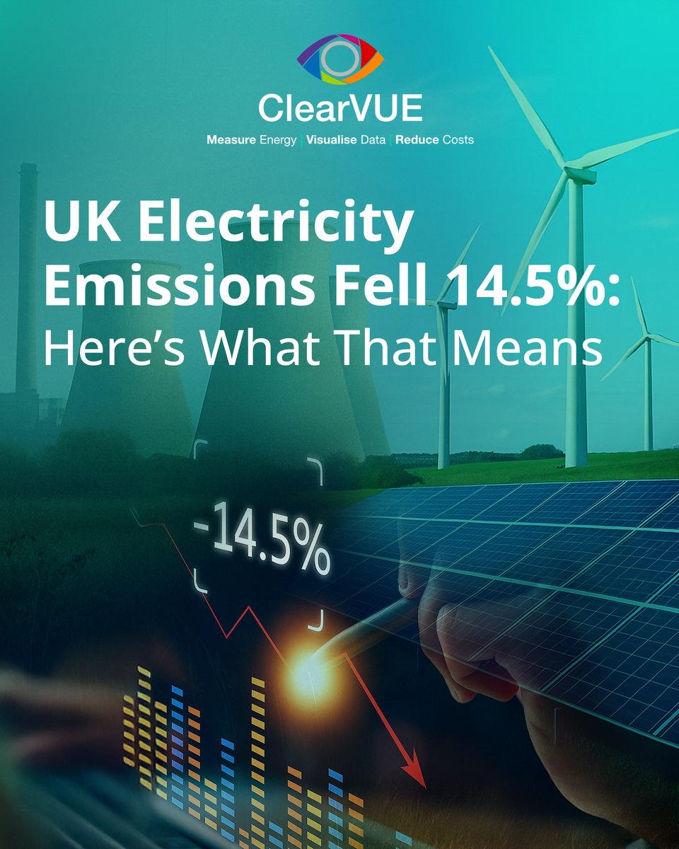 Clearvue_'s tweet image. UK grid electricity emissions saw the biggest drop in over a decade in 2025 (14.5%).
As the grid gets cleaner, where will the next big gains come from and are UK businesses ready to lead the next phase of decarbonisation?
Read our blog below:
clearvue.business/uk-electricity…