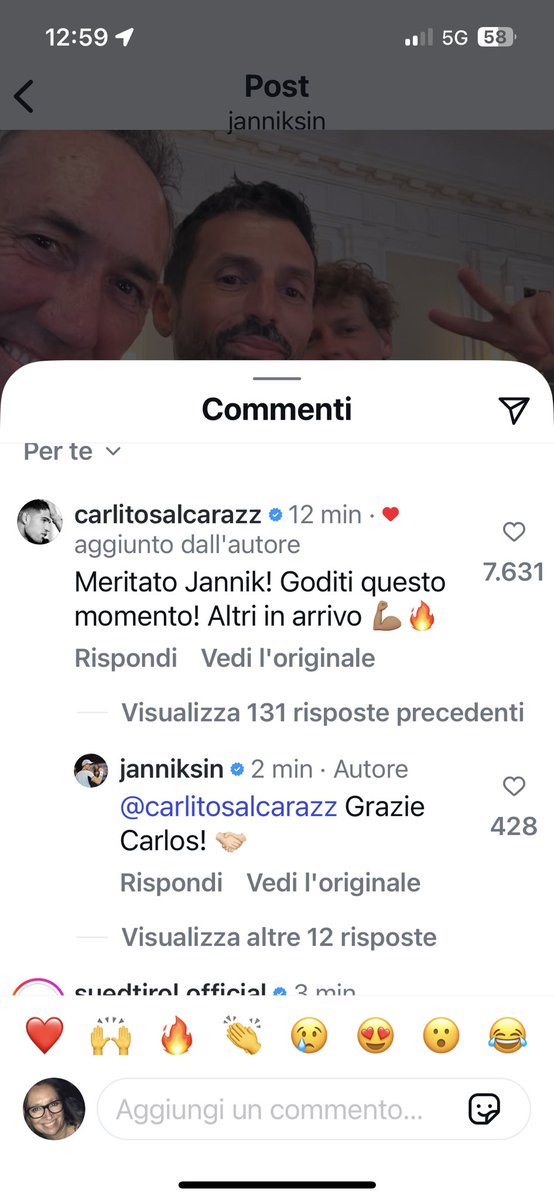 La stima e il rispetto reciproco.  I rispettivi fan dovrebbero imparare da loro