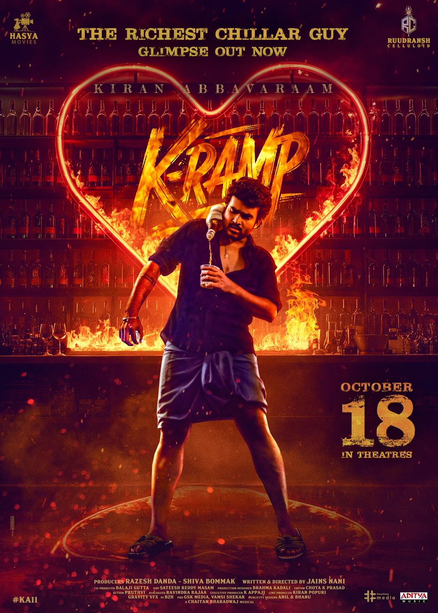 Prema matram bagundali😂

<a href="/Kiran_Abbavaram/">Kiran Abbavaram</a> ❤️‍🔥👌

Blockbuster kala #KRampGlimpse💥
— youtu.be/lrX7TFjBeF4

OCTOBER 18 2025 🧨

#HBDKiranAbbavaram

<a href="/realyukti/">Yukti Thareja</a> <a href="/JainsNani/">jains nani</a> <a href="/RajeshDanda_/">Razesh Danda</a> #ShivaBommak <a href="/HasyaMovies/">Hasya Movies</a> @RuudranshCinema <a href="/_balajigutta/">BALAJI</a> <a href="/chaitanmusic/">Chaitan Bharadwaj</a> #SateeshReddyMasam