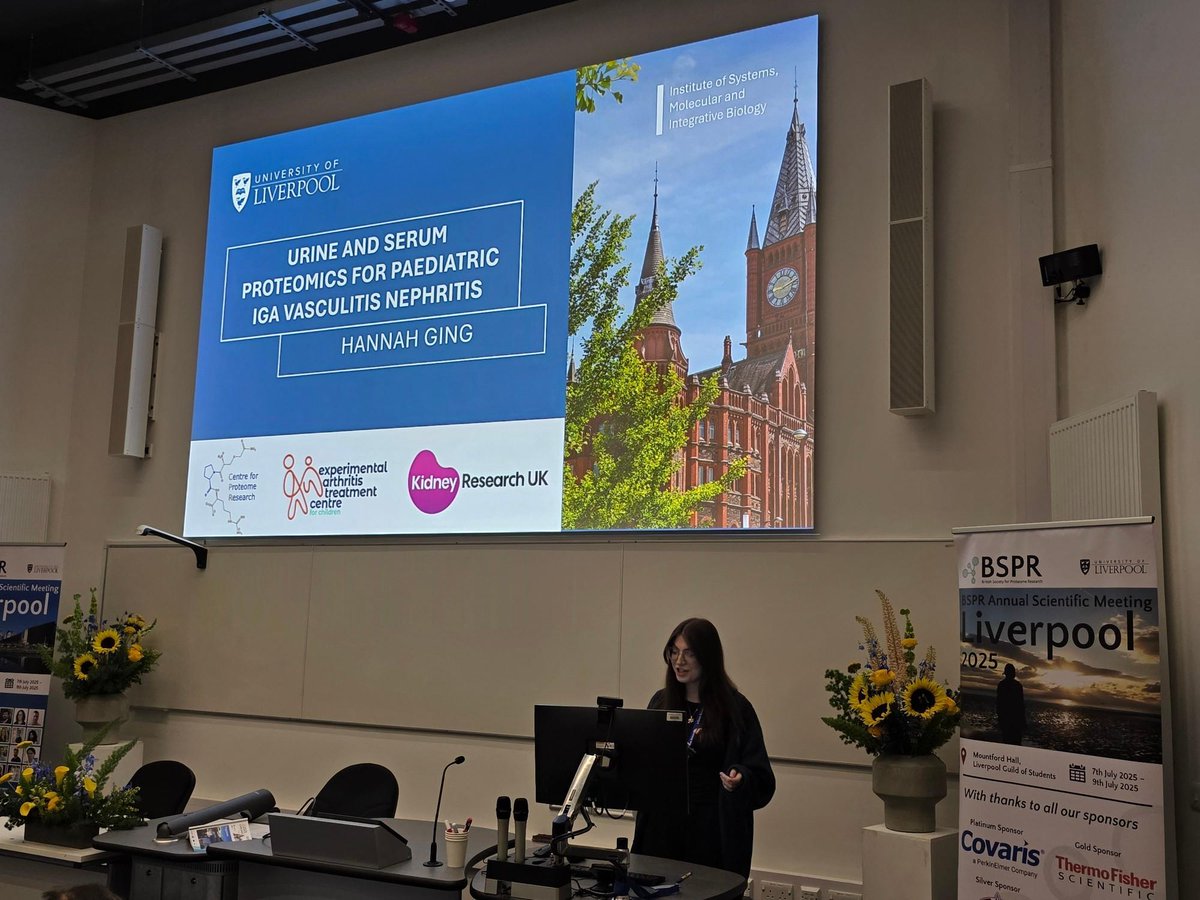 EATC for Children (@eatc4children) on Twitter photo As part of IgAV research project with #eatc4children's Dr. Louise Oni at <a href="/AlderHey/">🏥 Alder Hey 💙</a>, our PhD student Hannah Ging presented her findings in "Bottom-up Plasma and Urine Proteomics in Paediatric IgAV(N) Patients" at #BSPR in #UniversityofLiverpool last week.
Well done, Hannah! As part of IgAV research project with #eatc4children's Dr. Louise Oni at <a href="/AlderHey/">🏥 Alder Hey 💙</a>, our PhD student Hannah Ging presented her findings in "Bottom-up Plasma and Urine Proteomics in Paediatric IgAV(N) Patients" at #BSPR in #UniversityofLiverpool last week.
Well done, Hannah!