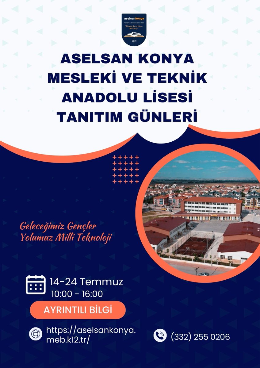 Aselsan Konya Mesleki ve Teknik Anadolu Lisesi (@aselsankonyamtl) on Twitter photo Tanıtım Günlerimize Bekleriz...
<a href="/aselsan_konya/">Aselsan Konya</a>
<a href="/konyamem/">Konya İl MEM</a>
<a href="/MeslekiEgitim42/">Mesleki ve Teknik Eğitim - KONYA</a> Tanıtım Günlerimize Bekleriz...
<a href="/aselsan_konya/">Aselsan Konya</a>
<a href="/konyamem/">Konya İl MEM</a>
<a href="/MeslekiEgitim42/">Mesleki ve Teknik Eğitim - KONYA</a>