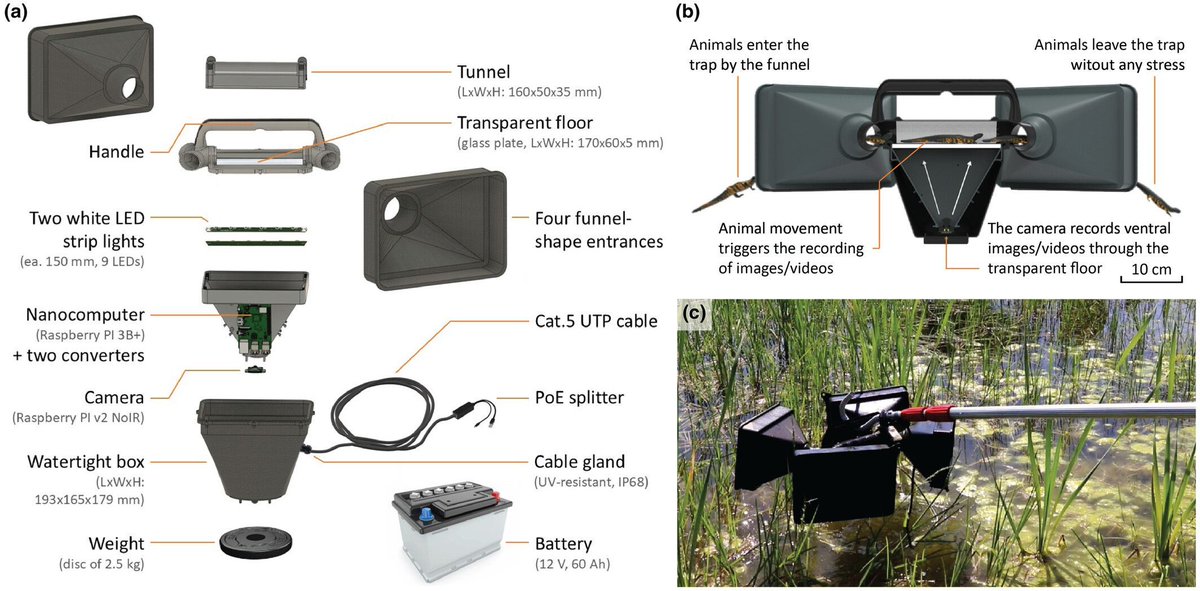 MethodsEcolEvol's tweet image. 📖Published📖
L'Hoste et al. propose a new underwater camera trap (UCT) offering the potential to improve the monitoring of freshwater organisms that are difficult to survey 🐸
Read the article here 👇
buff.ly/5IEn4B0