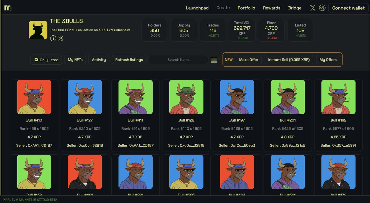 🔥 Collection offers have arrived on Mintiq Market!

Make offers on entire collections or instantly sell your NFTs.
👉 Try it now on THE 3BULLS:
mintiq.market/trade/0x5a2834…

⚙️ In progress:
– Offers for all collections &amp; specific NFTs
– Platform updates (brief maintenance possible)