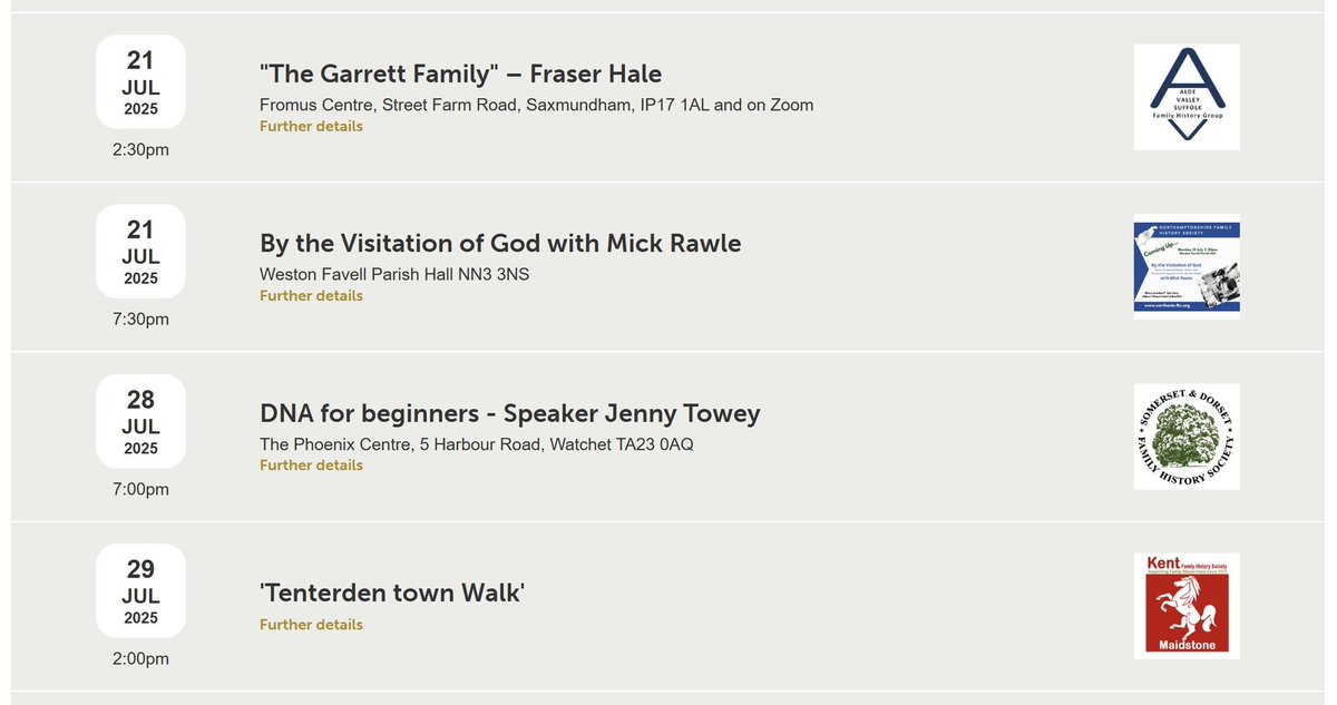 Lots of excellent #FamilyHistory events coming up near you! familyhistoryfederation.com/news-and-events