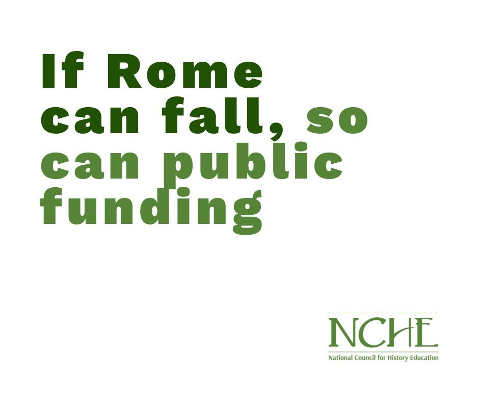 historyed's tweet image. If Rome can fall, so can public funding
Your support matters. Help us keep history strong, not ancient.

Join for $60/year.
bit.ly/joinNCHE