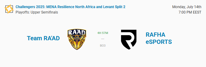 first match of playoffs vs <a href="/TEAMRAAD/">RA'AD⚡👑</a> , wish us luck 🤠