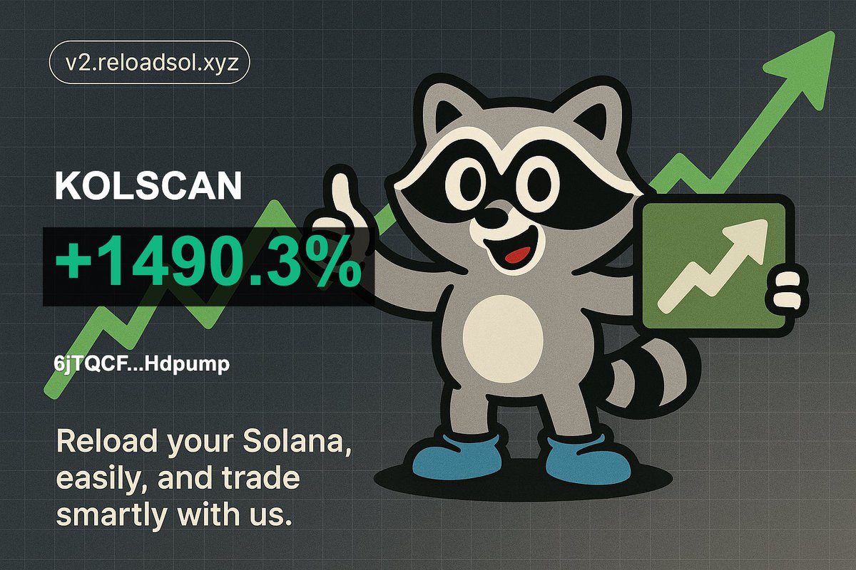 reloadsol's tweet image. Upps, we forgot to share this.
we catch the kolscan move on the weekend, and got almost 15x 🤑
check other recommended coin only on v2.reloadsol.xyz/buy