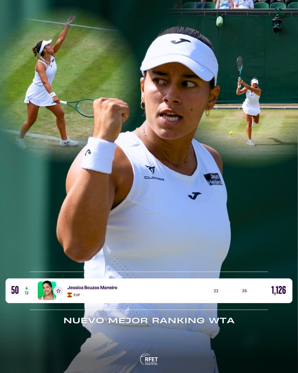 Hoy no es un lunes cualquiera.

Bienvenida al Top-50 de la <a href="/WTA/">wta</a> , Jessica 🌟

<a href="/jessibouzasma/">Jessica Bouzas Maneiro</a> I #WTA