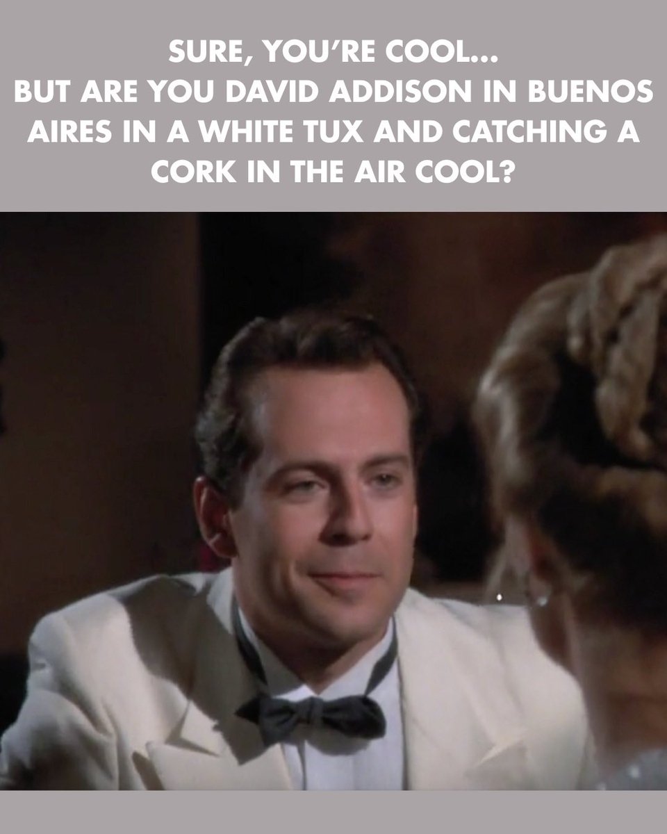 Sure, you’re cool… but are you David Addison cool? #moonlighting