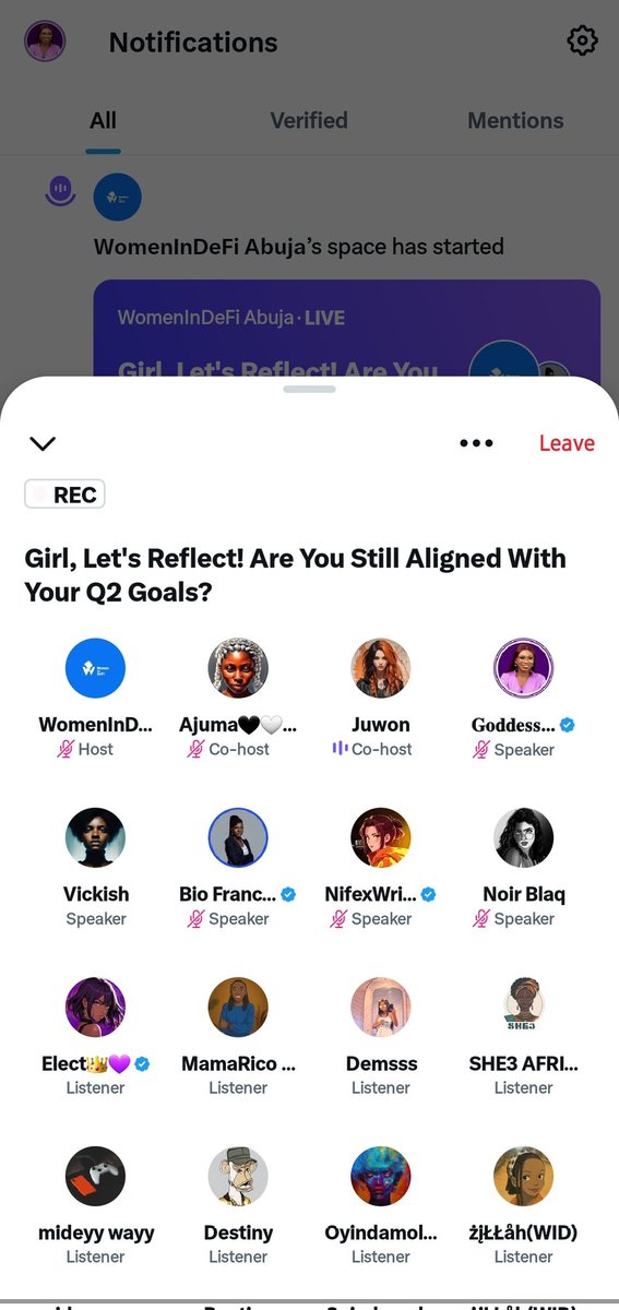 𝐆𝐨𝐝𝐝𝐞𝐬𝐬 𝐙𝐚𝐫𝐚✴️⚛️ (@the_goddesszara) on Twitter photo Thank you! <a href="/wid_abuja/">WomenInDeFi Abuja</a> for hosting such a powerful and timely conversation💙
This wasn’t just a space
It was a safe room to pause, breathe, and be real about our goals, our pivots, and our growth.
I’m grateful I got to share, listen, and be reminded that setbacks don’t define Thank you! <a href="/wid_abuja/">WomenInDeFi Abuja</a> for hosting such a powerful and timely conversation💙
This wasn’t just a space
It was a safe room to pause, breathe, and be real about our goals, our pivots, and our growth.
I’m grateful I got to share, listen, and be reminded that setbacks don’t define