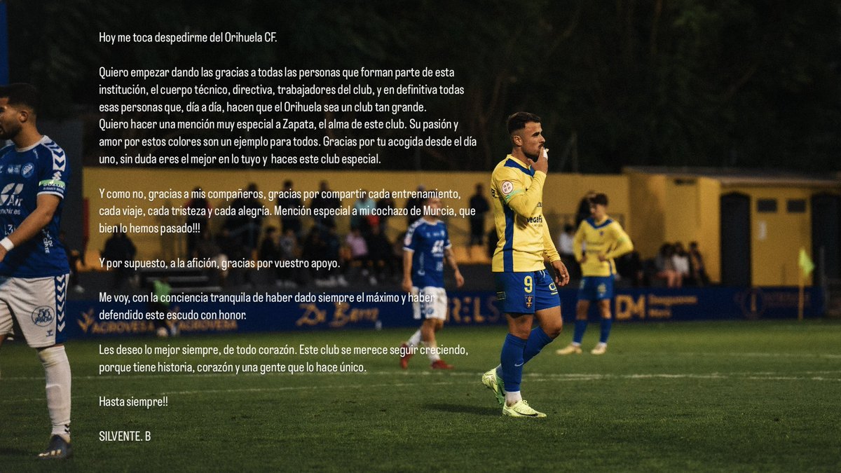 Gracias <a href="/Orihuela_CF/">Orihuela C.F.</a> ! 🙌🏻