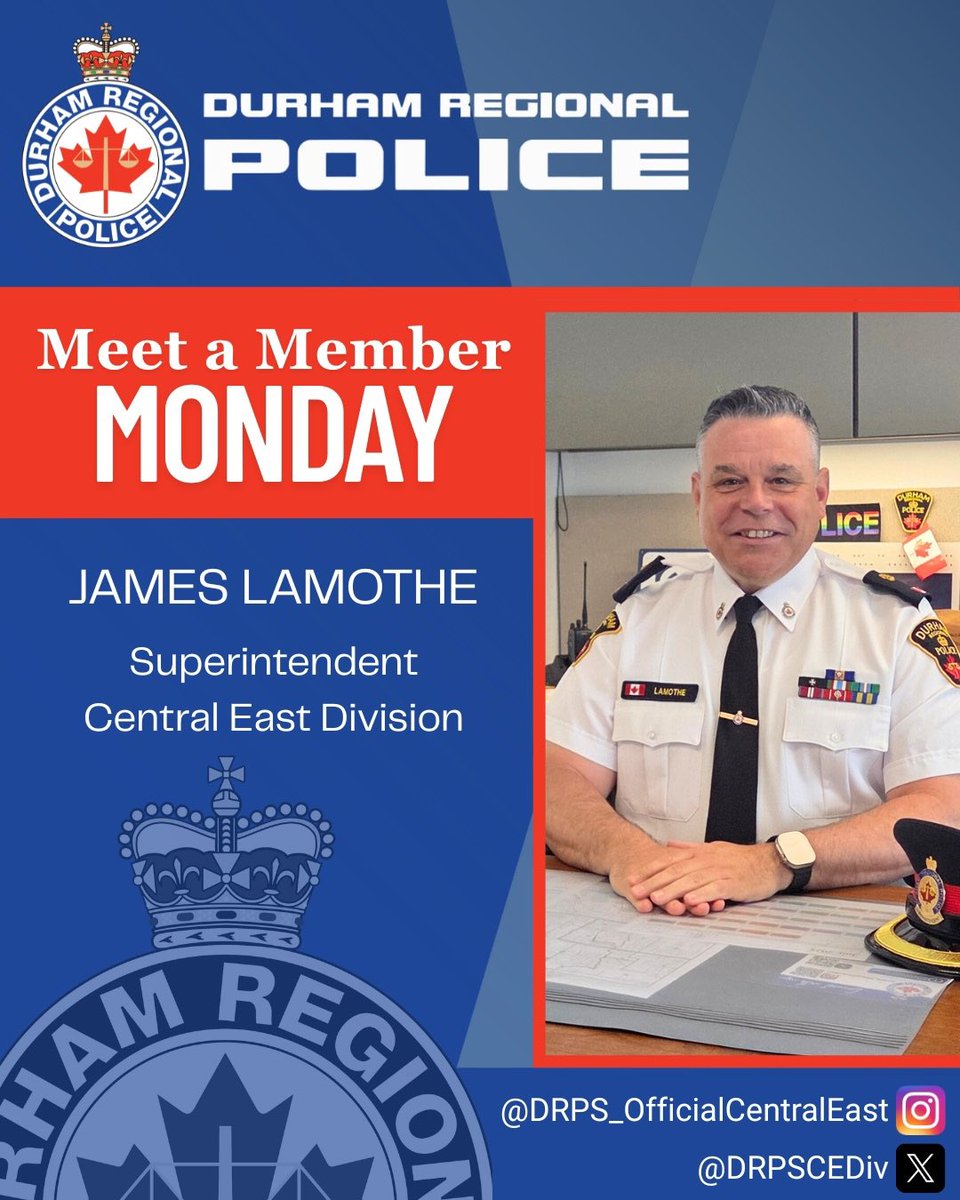 Every Monday on IG we will be featuring one of our great team members in a feature we’ve dubbed: “Meet a Member Mondays”. Head on over to our IG: drps_officialcentraleast and follow to stay connected! This week we introduce you to Supt. LAMOTHE ! #community #drps ^bb